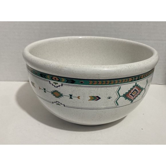 Vintage Studio Nova Adirondack Pattern Aztec Speckled 7" Medium Mixing Bowl - Picture 2 of 6